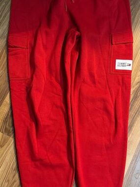 Tommy Hilfiger Bright Red Cargo Joggers